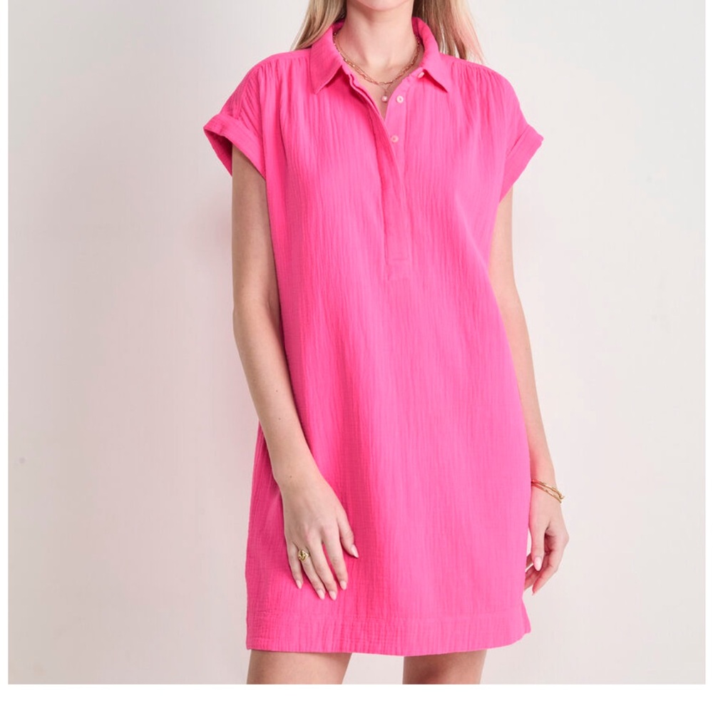 Vineyard Vines Margo Double Gauze Shirtdress Sz Small